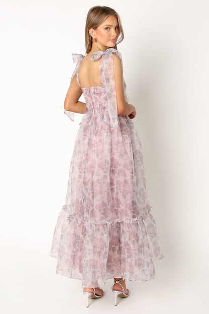Floret Midi Dress - Dark Purple