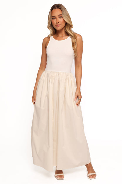 Franki Midi Dress - White Cream