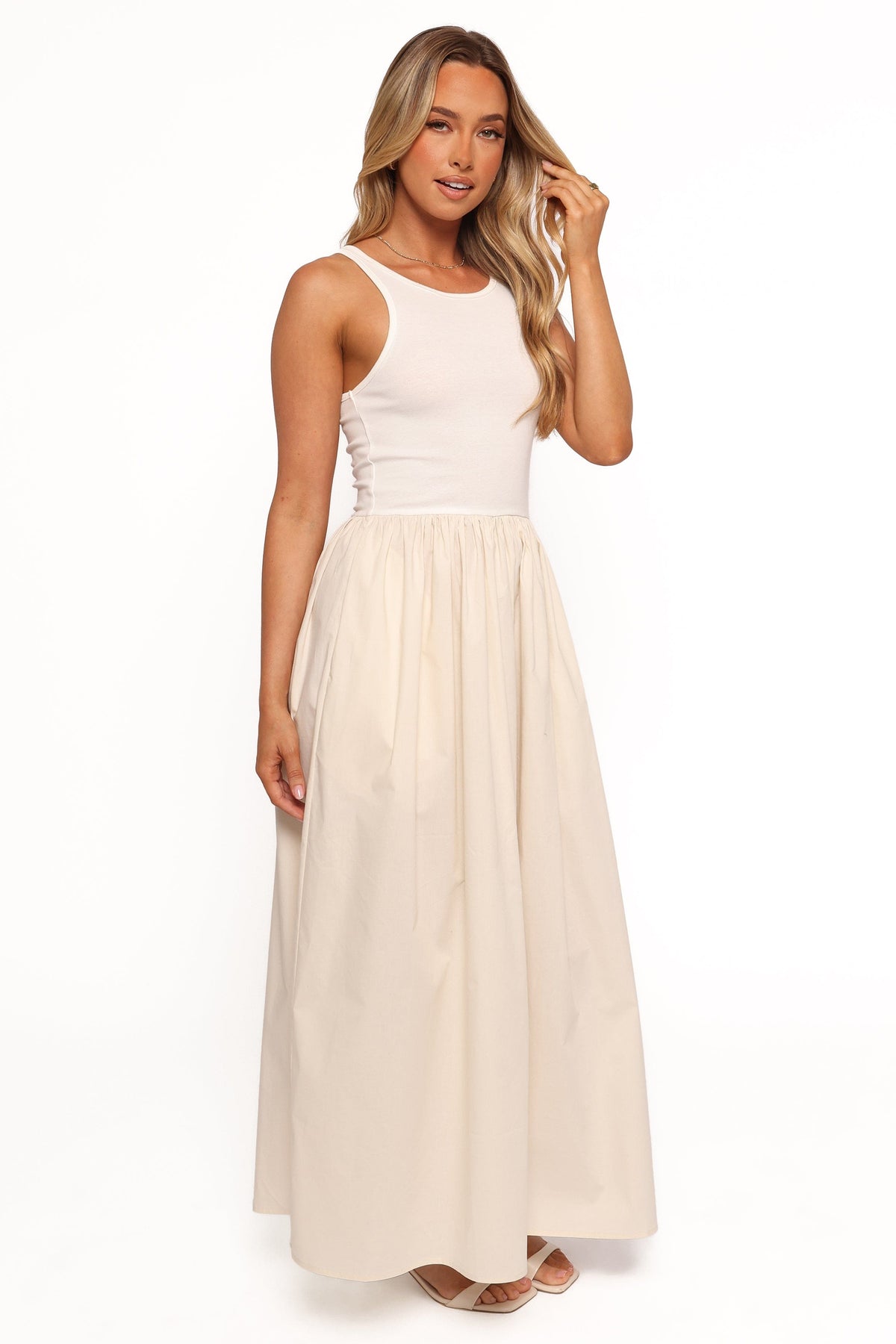 Franki Midi Dress - White Cream