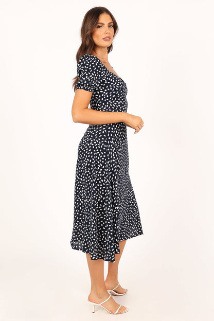 Franklin Dress - Navy Print