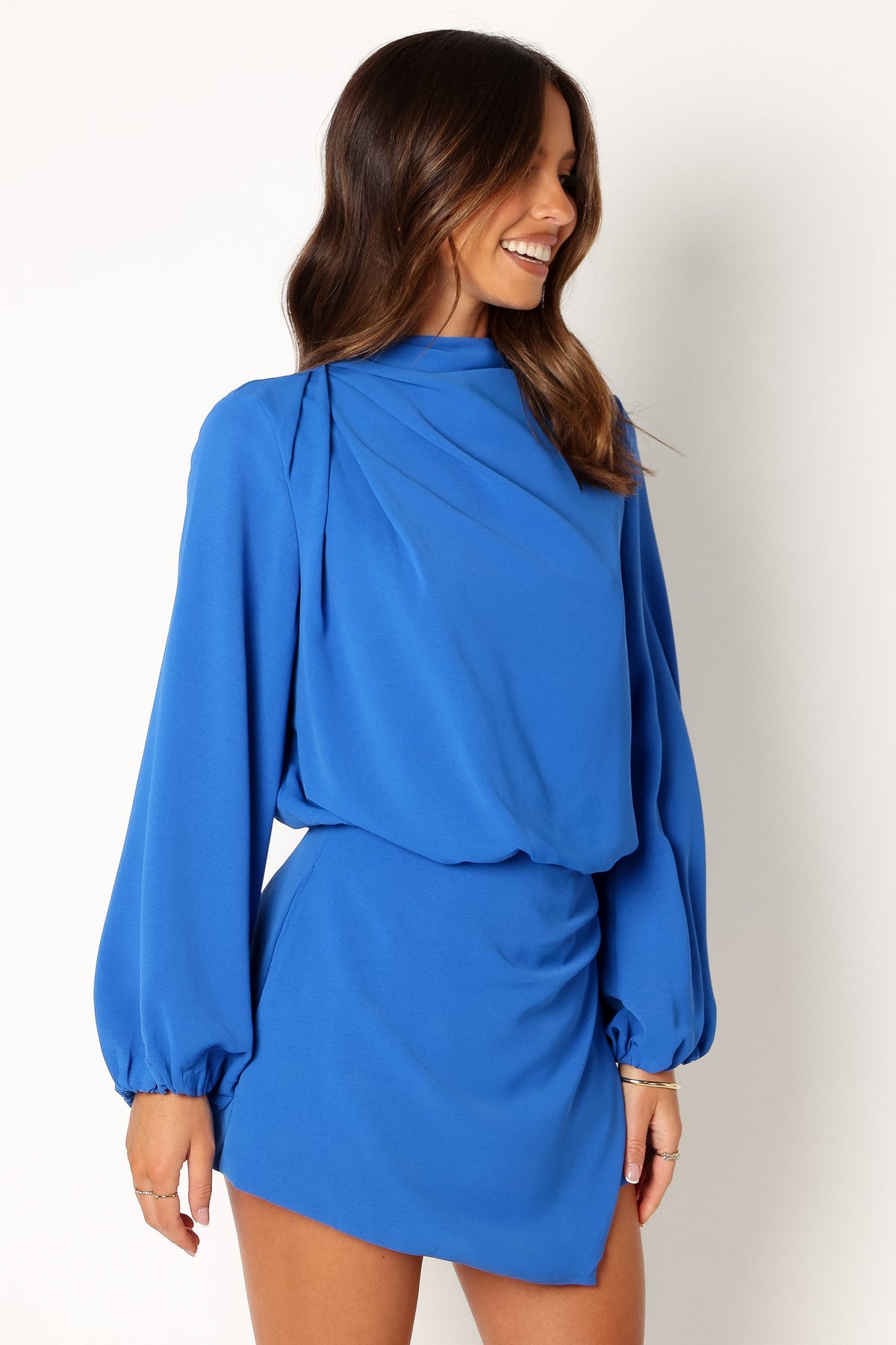 Galen Long Sleeve Romper - Paris Blue