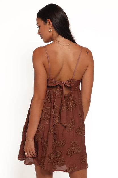 Giana Mini Dress - Brown