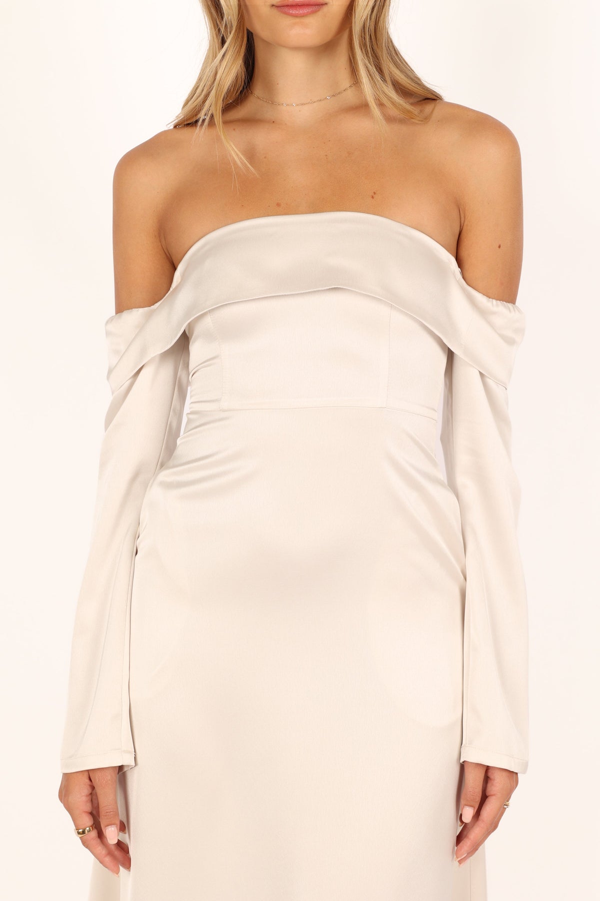 Gigi Off Shoulder Maxi Dress - Cream