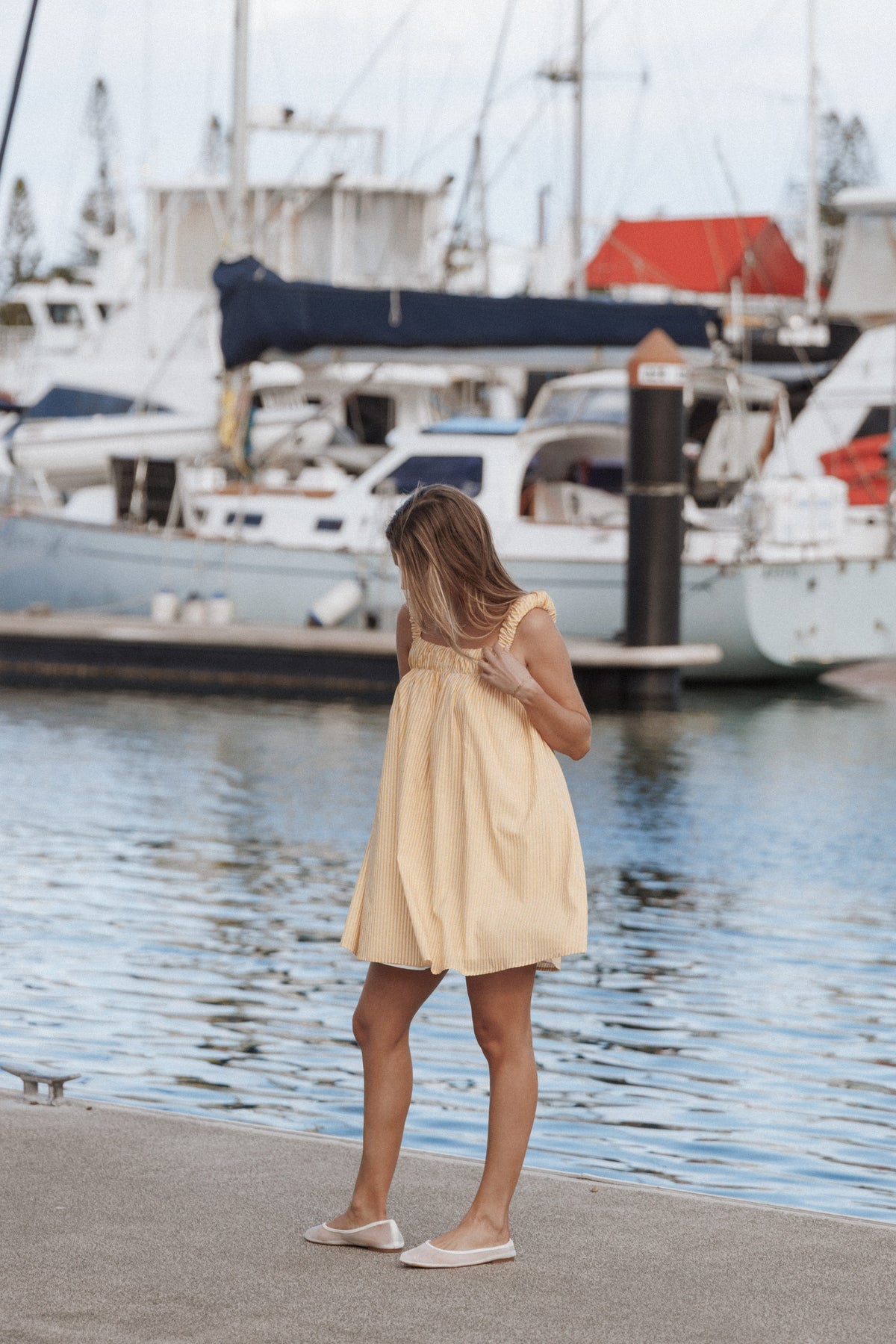 Helia Mini Dress - Mango Stripe