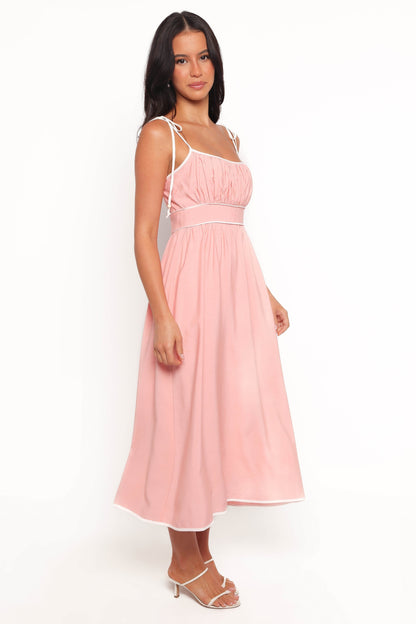 Henley Midi Dress - Pink