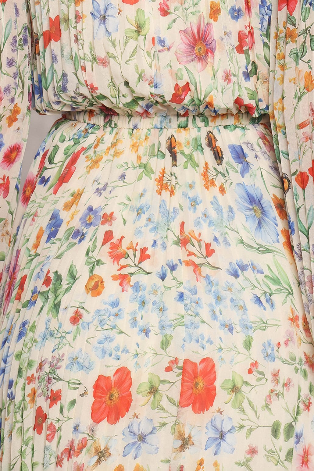 Hilary Pleated Maxi Dress - Garden Floral