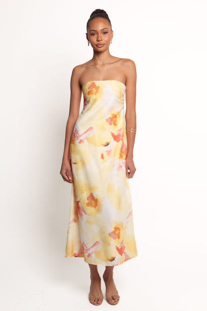 Hydra Maxi Dress - Yellow Floral