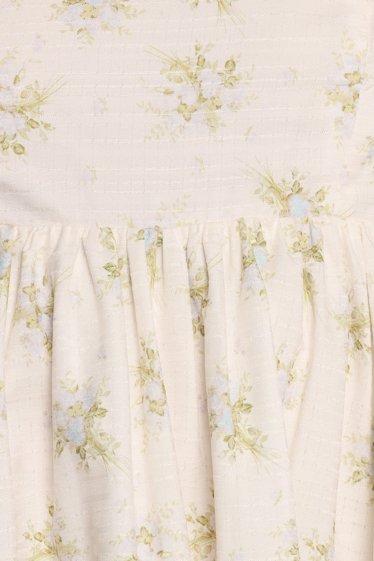 Indira Mini Dress - Ivory Blue Floral