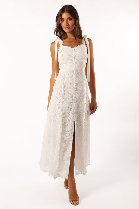 Jagger Midi Lace Dress - White