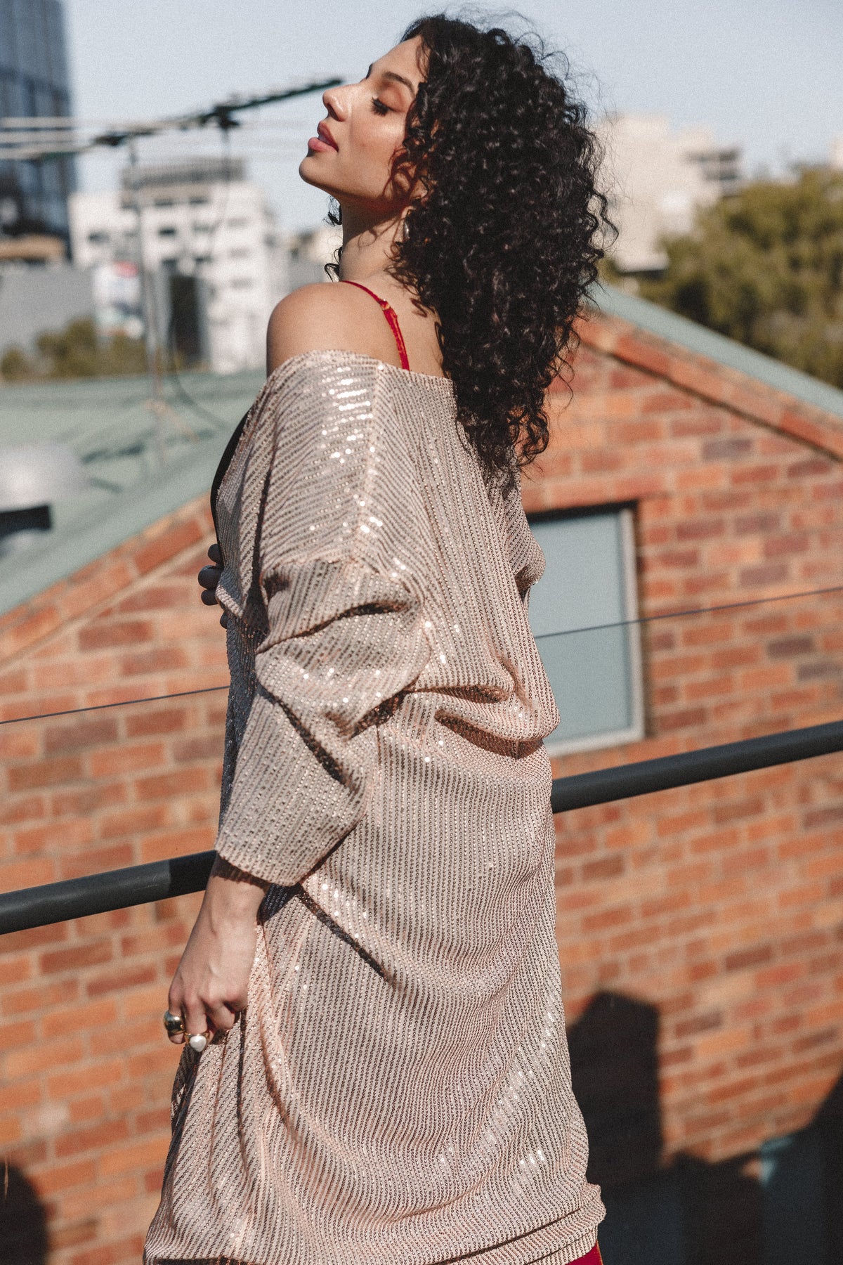 Jayleen Sequin Duster - Gold