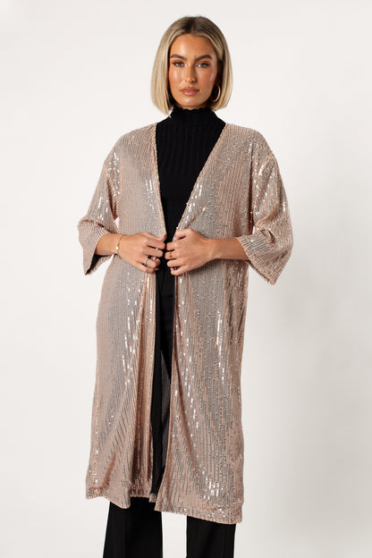 Jayleen Sequin Duster - Gold