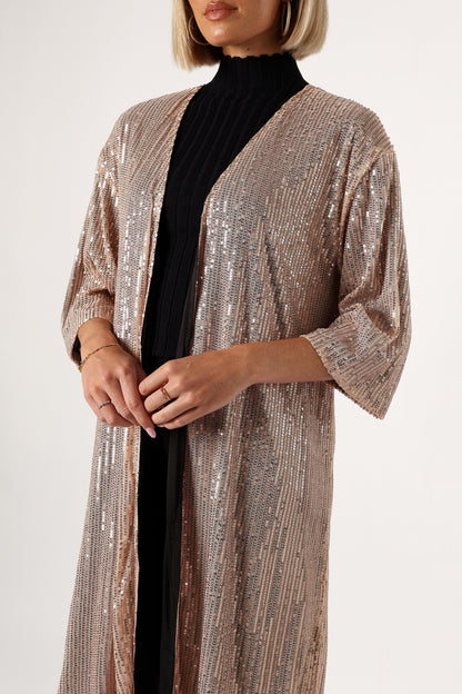 Jayleen Sequin Duster - Gold