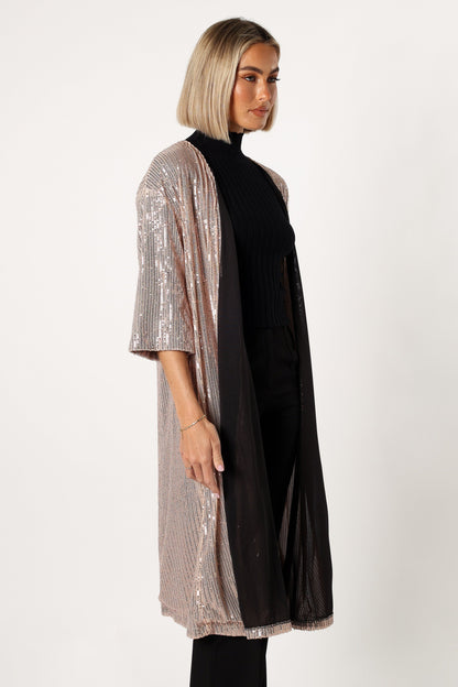 Jayleen Sequin Duster - Gold