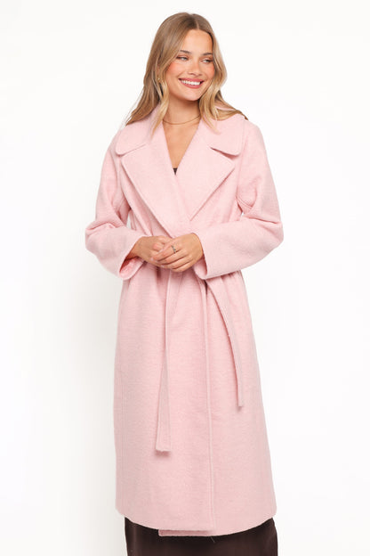 Jazzie Boucle Coat - Baby Pink