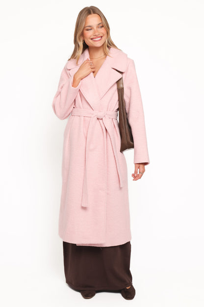 Jazzie Boucle Coat - Baby Pink