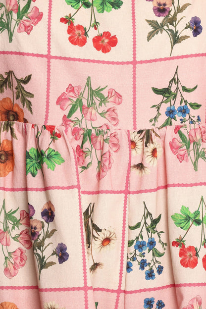 Floretta Puff Sleeve Romper - Flora Tile