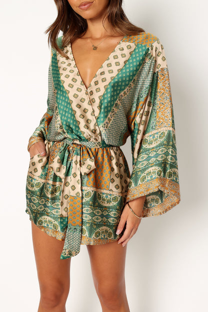 Elyse Romper - Green