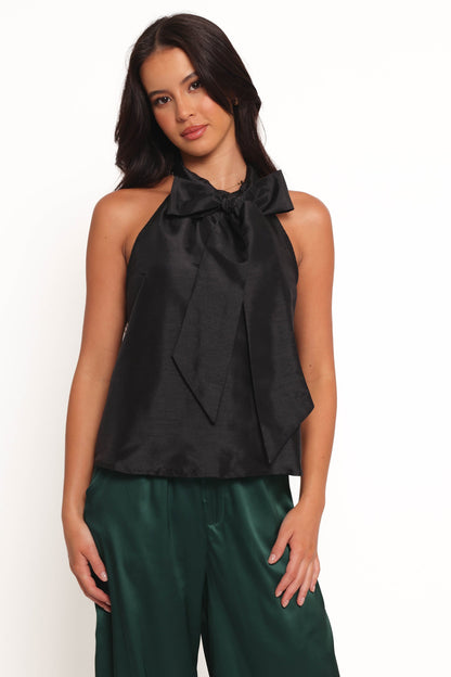 Faith Bow Top - Black