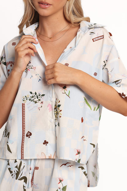 Jaymes Shirt - Blue Floral