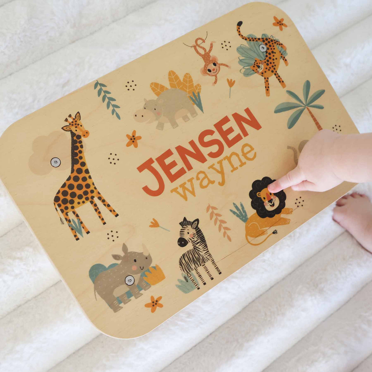 Kids Personalized Step Stool | Safari Adventure