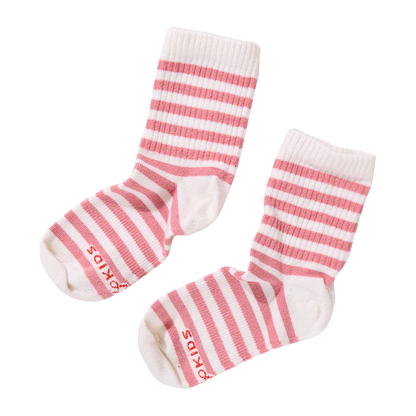 Scooter Mid Crew Sock - Pink Stripe