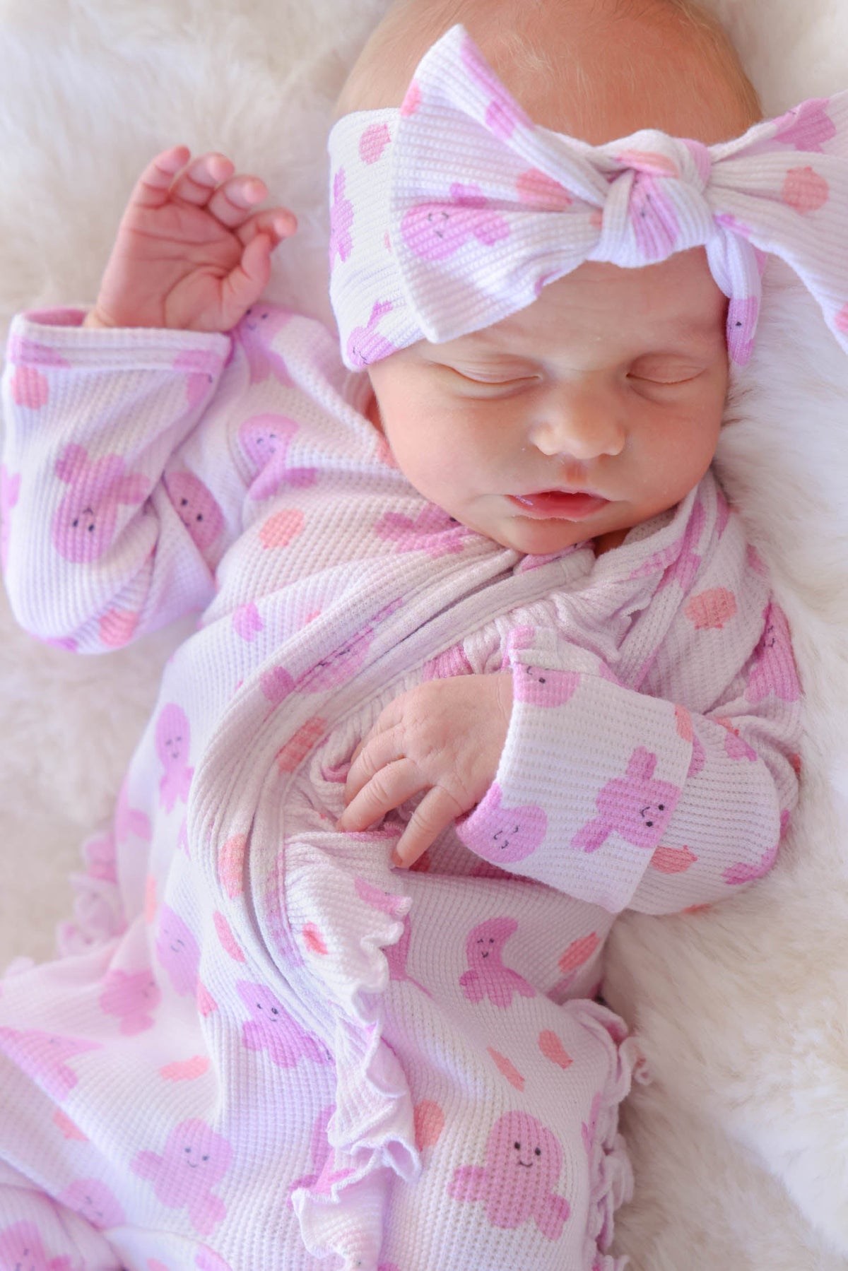 Bamboo Waffle Knit Large Bow Headwrap | Sea Snuggles