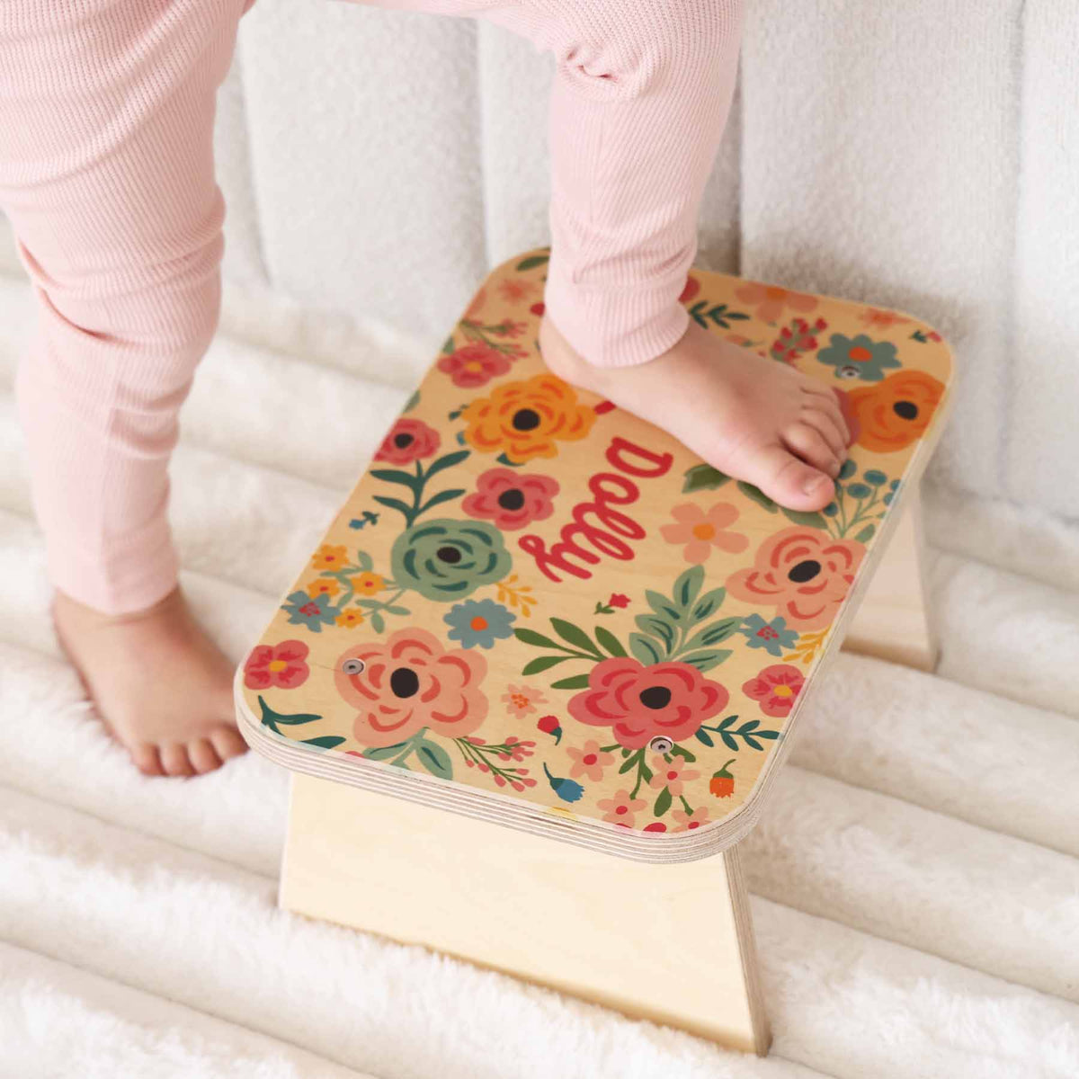 Kids Personalized Step Stool | Pretty Poppies