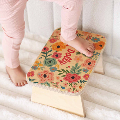 Kids Personalized Step Stool | Pretty Poppies