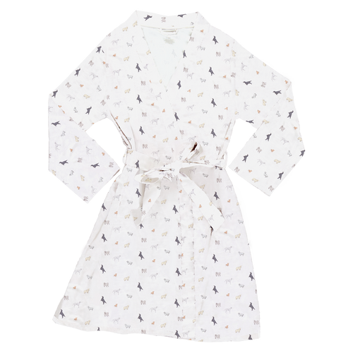 Womens Organic Robe - Tiny Dogs