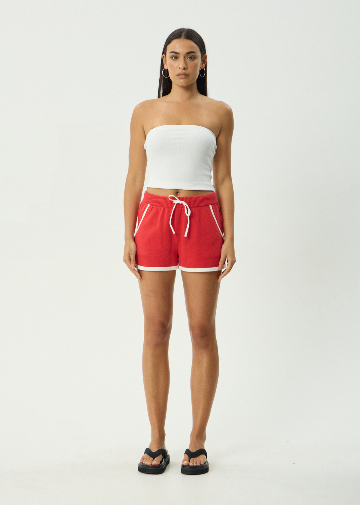 AFENDS Womens Litty - Knit Short - Tomato