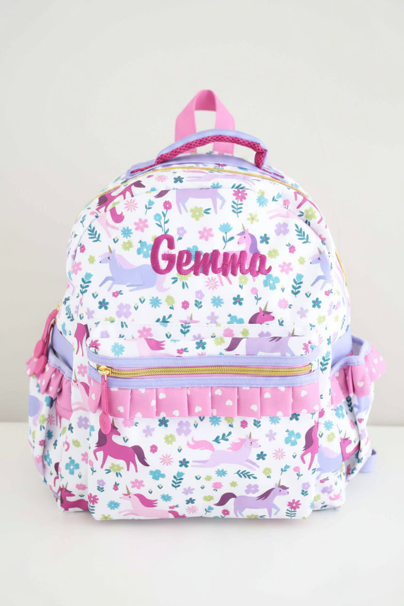 Kids Embroidered Ruffle Backpack | Magical Meadow