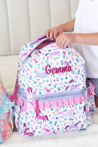 Kids Embroidered Ruffle Backpack | Magical Meadow
