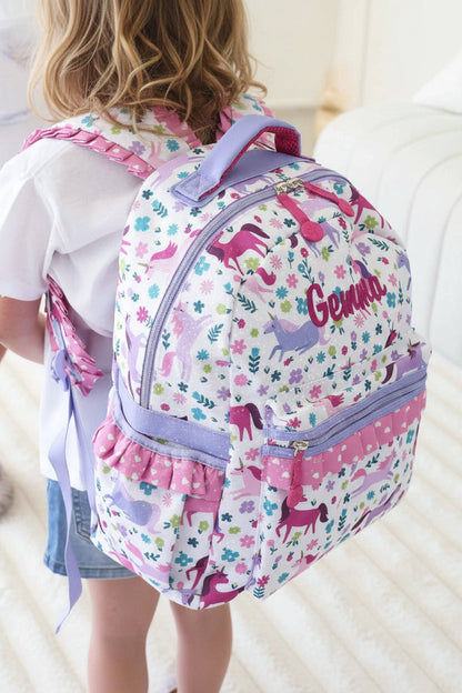 Kids Embroidered Ruffle Backpack | Magical Meadow