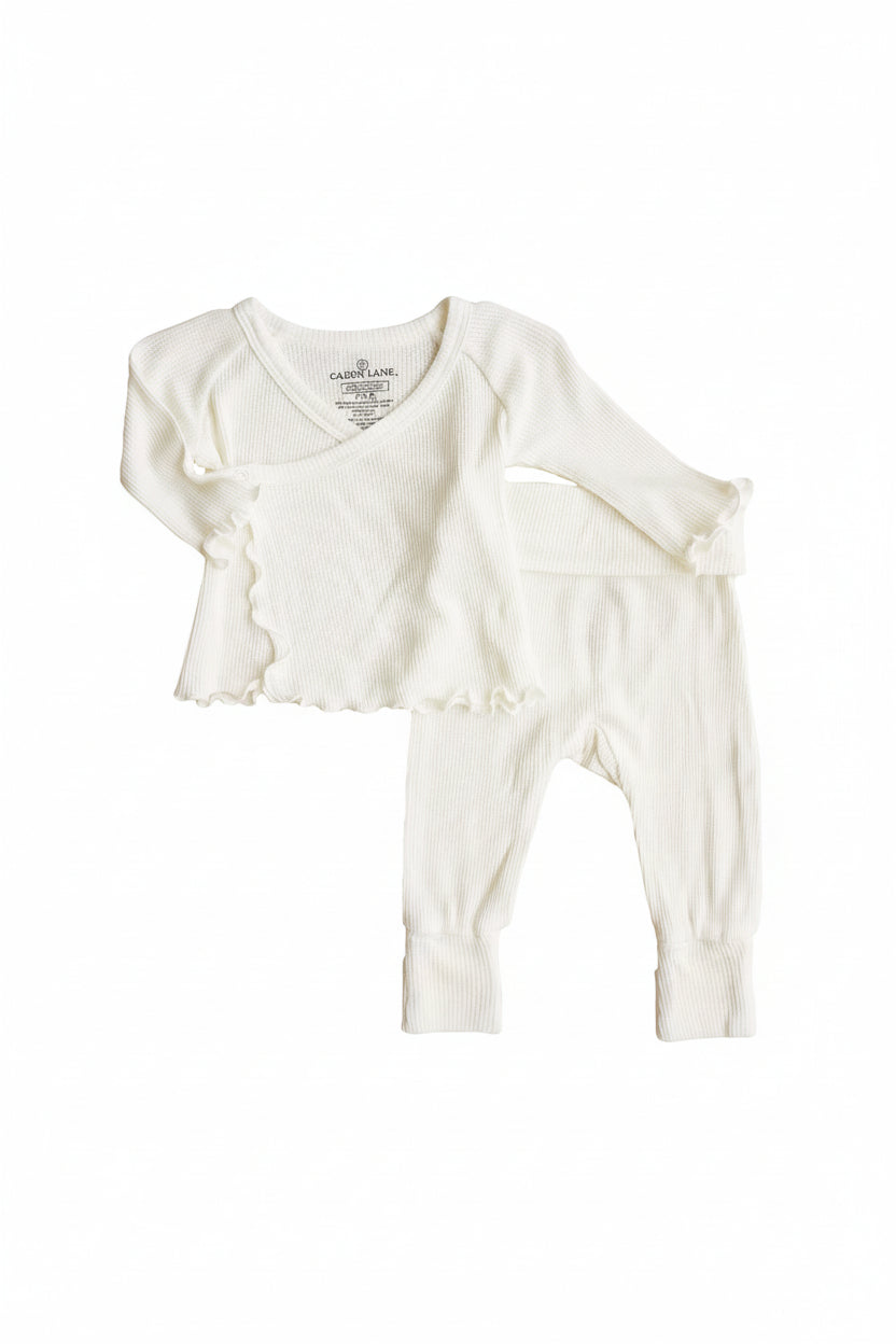 2pc Waffle Crossover Top & Bottom | Gardenia