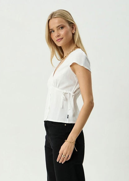 AFENDS Womens Loula - Wrap Top - White