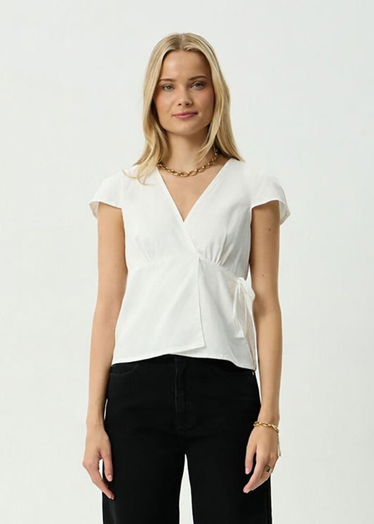 AFENDS Womens Loula - Wrap Top - White
